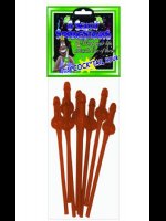 Sexxxy Sipping Straws - Brown Pack of 8
